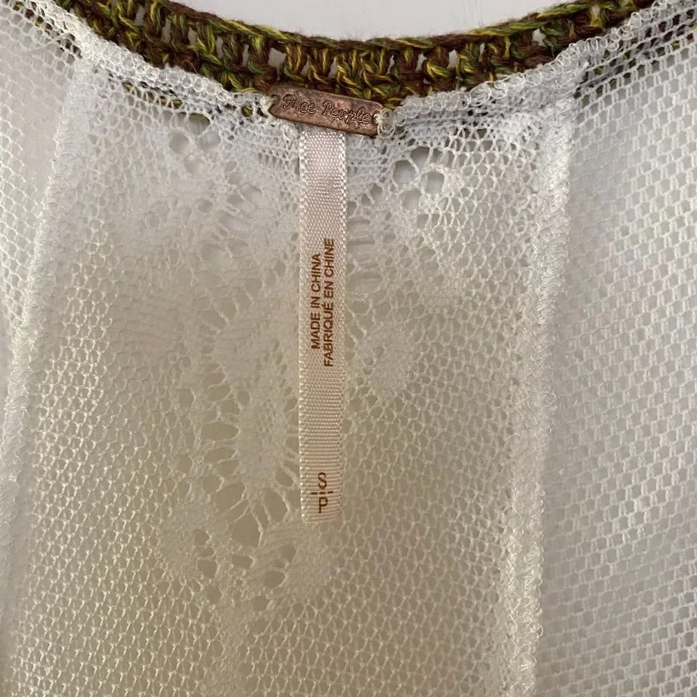 free people lace tank top swimsuit coverup